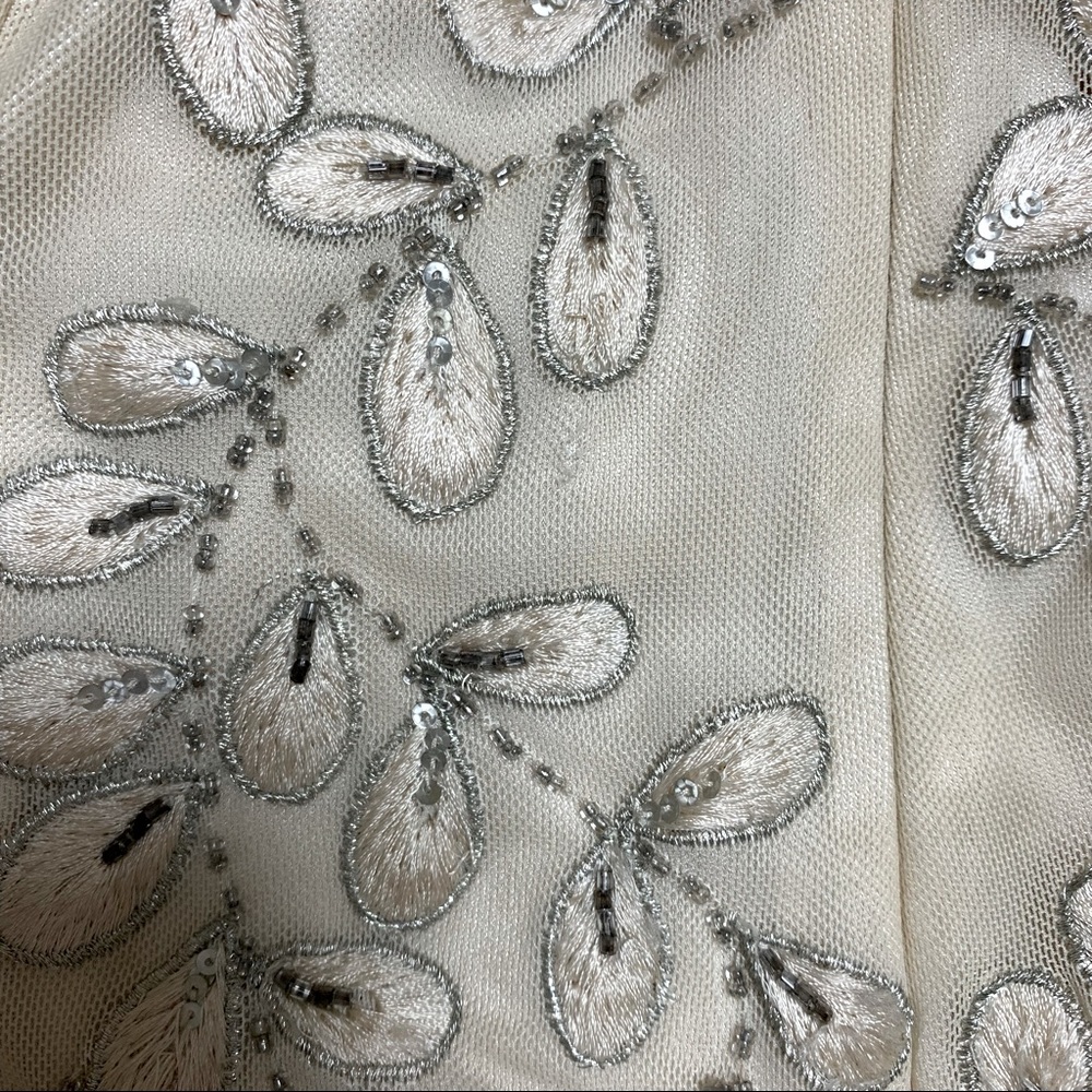 🆕 Vintage Sue Wong Nocturne Appliqué Ivory White Lace Formal Wedding Prom Dress - Picture 12 of 14